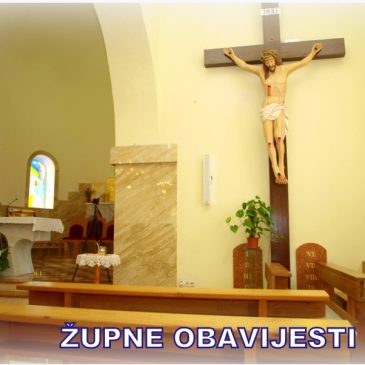 ŽUPNE OBAVIJESTI: III. nedjelja kroz godinu