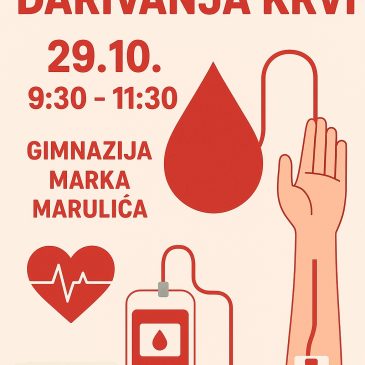 CRVENI KRIŽ TOMISLAVGRAD: Dobrovoljna akcija  darivanja krvi „Daruj krv, spasi život“ (29. 10.)