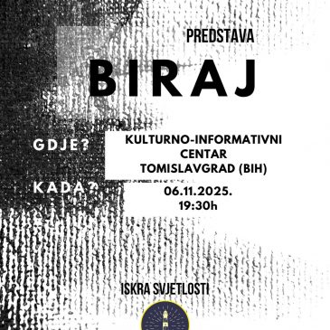NAJAVA: Predstava “Biraj” u KIC-u