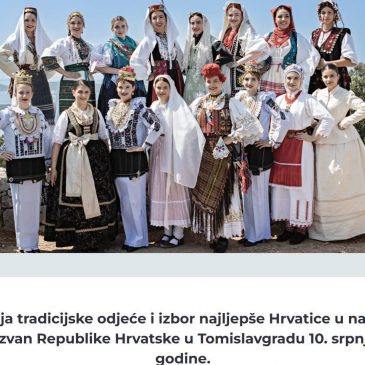 Udruga Stećak: 13. Revija tradicijske odjeće i izbora najljepše Hrvatice u narodnoj nošnji izvan RH