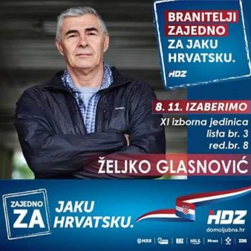ŽELJKO GLASNOVIĆ: Lista br. 3., preferencijalni broj 8.