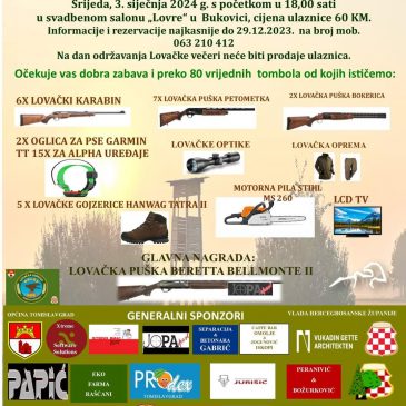 LU ORLOV KUK: Sedma lovačka večer  3. siječnja