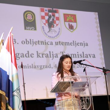 OBRAĆANJE MARIJE TADIĆ NA OBILJEŽAVANJU DANA BRIGADE KRALJA TOMISLAVA I DANA HRVATSKIH BRANITELJA (audio)