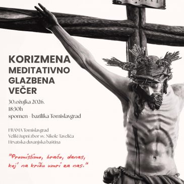 NAJAVA: Korizmena meditativno- glazbena večer