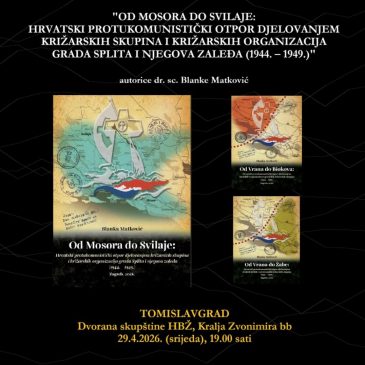 NAJAVA: Predstavljanje nove križarske knjige “Od Mosora do Svilaje”, autorice dr. sc. Blanke Matković