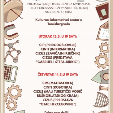 NAJAVA: Svečano predstavljanje rada Centara izvrsnosti u Hercegbosanskoj županiji