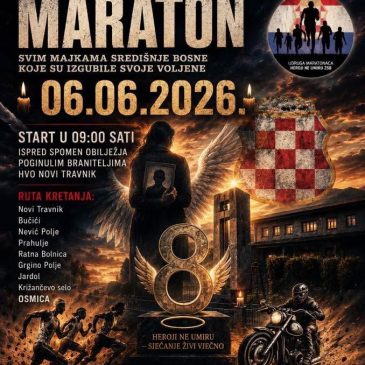 NAJAVA: 5. memorijalni maraton, moto defile i biciklijada posvećeni svim majkama Središnje Bosne koje su izgubile svoje voljene