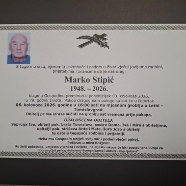 Preminuo je hrvatski branitelj Marko Stipić (1948.-2026.)