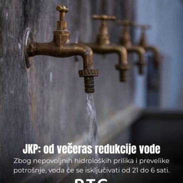 Od večeras redukcije vode i u Tomislavgradu