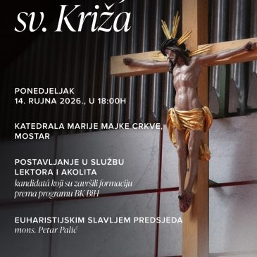 NAJAVA: Službu akolita prima i s. Renata Vukadin